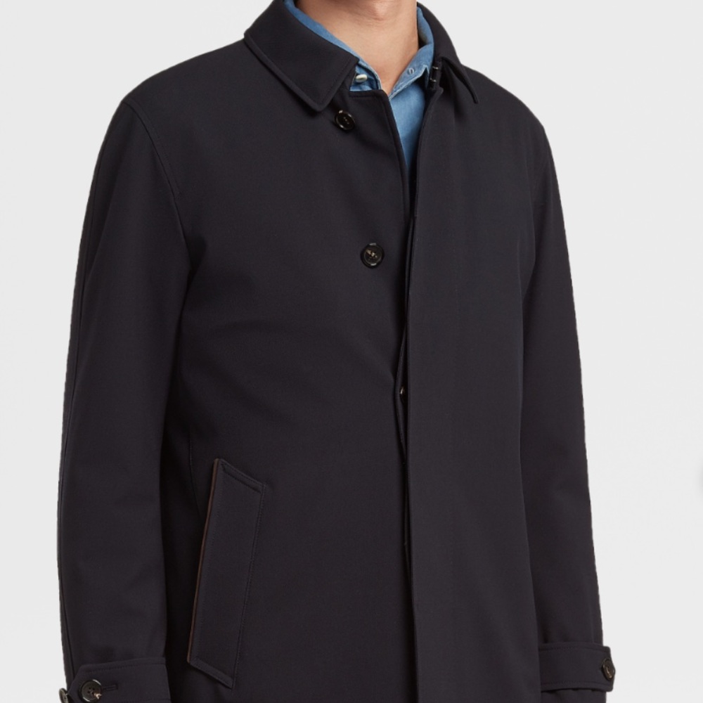 ERMENEGILDO ZEGNA BLACK SOFT COAT